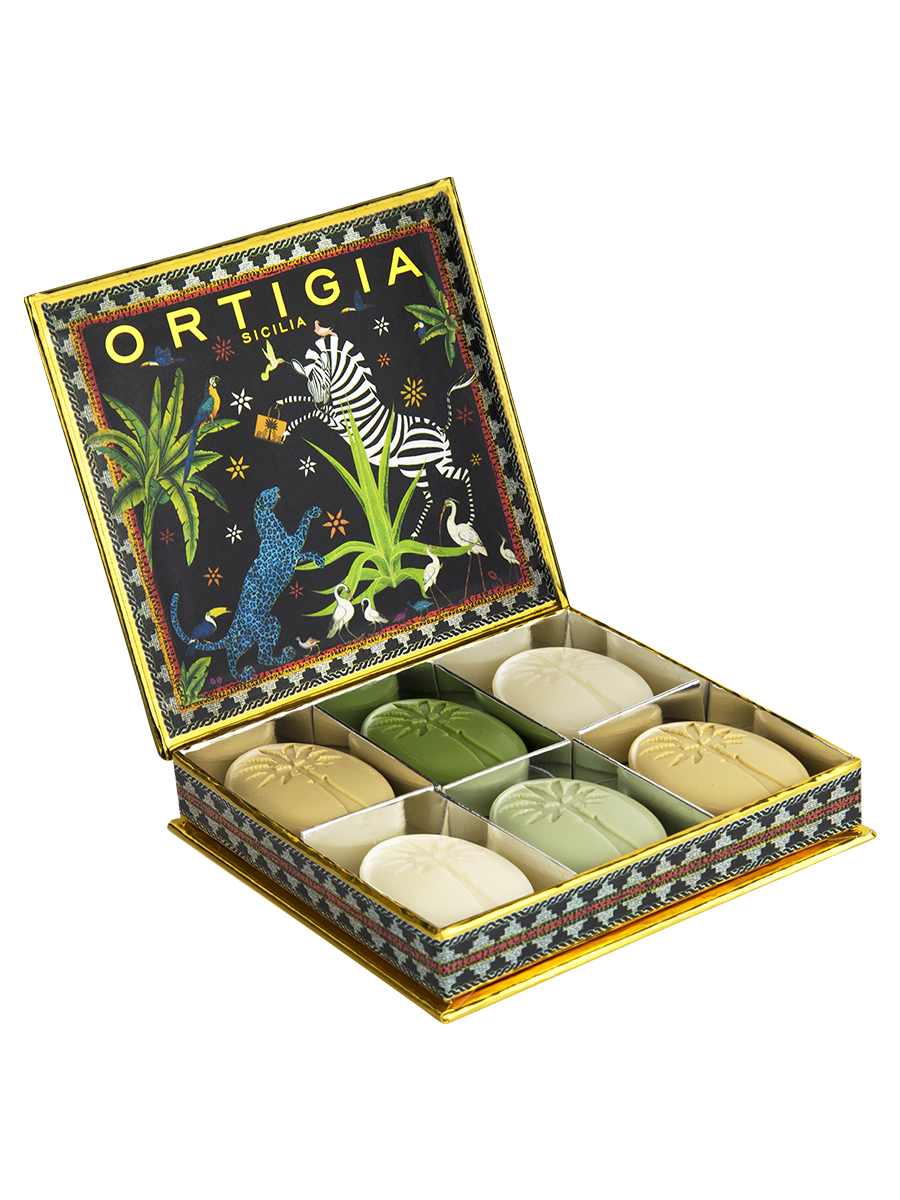 Saponi Assortiti Jungle Nero - 6 Saponi d'olio d'oliva